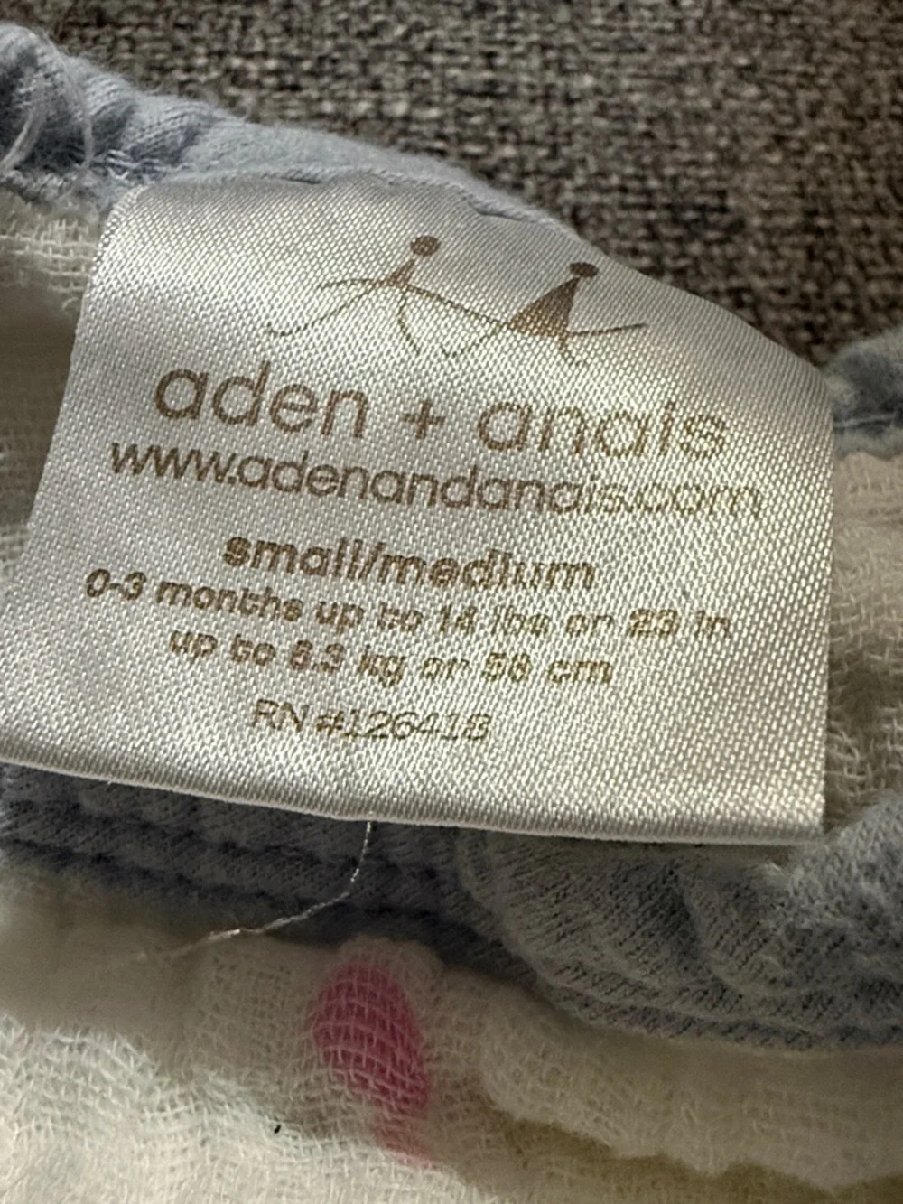 Aden & anais baby girl swaddle bundle 3-6 month